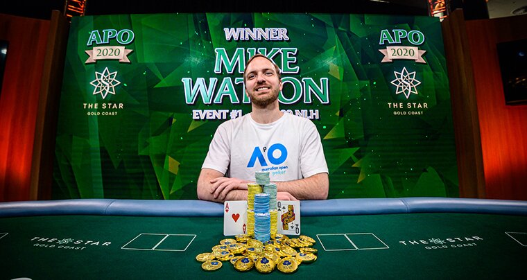 Canada's Mike Watson won the opening event of the 2020 Australian Poker Open.