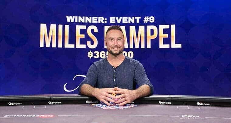 Miles Rampel bought into a $25,000 Pot-Limit Omaha Poker Masters event while on vacation in Las Vegas. He won it for $365,500.
