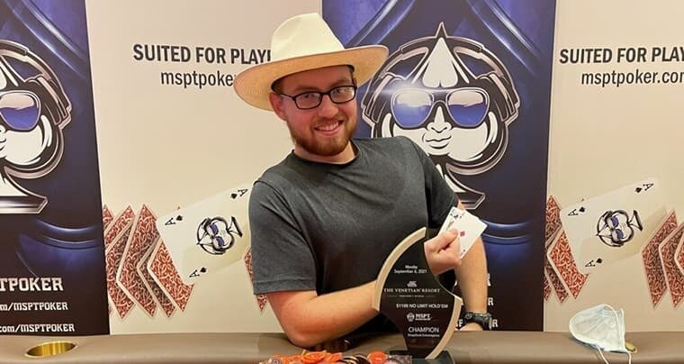 Cole Keenan is a cash game player by trade but he showed his tournament prowess by winning the $1,100 MSPT Venetian Main Event for $123,722.