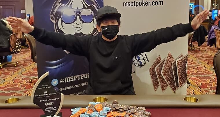 Masashi Oya signed off 2021 in style when the Japanese grinder won the MSPT Venetian Main Event for $161,780, his first-ever cash.