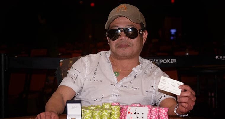 Quan Tran bought into the WSOPC Choctaw Main Event for $1,700 and turned that into a gold ring plus $336,412 in prize money.